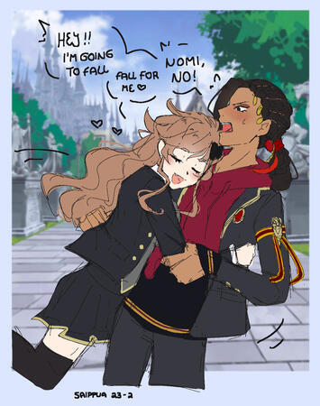 Pixel lined Half body (x2) + Interaction Scenario (meme redraw) (- screenshot background) = 46euro