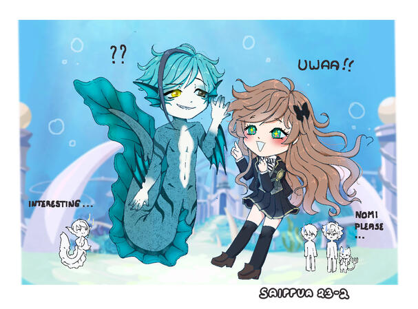 Pixel lined Full body (x2) + Scenario (- screenshot background image) = 45euro